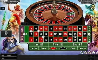 Age of The Gods Roulette Table