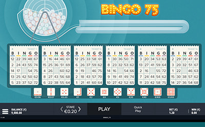 Bingo de 75 bolas no 22bet